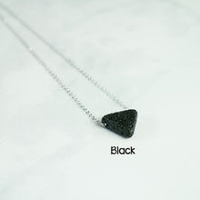 Triangle Lava Stone Essential Oil Diffuser Necklace