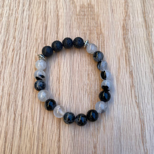 Tourmaline Quartz Aromatherapy Essential Oil Diffuser Bracelet (8mm beads)