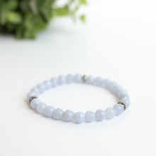 Blue Chalcedony Skinny Stacker Bracelet (6mm beads)