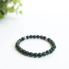 Faceted Ruby in Zoiste Skinny Stacker Bracelet (6mm beads)
