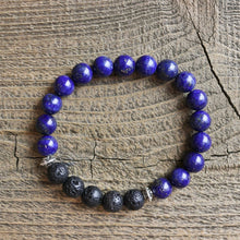 aromatherapy bracelet, lapis lazuli, lava rock bracelet