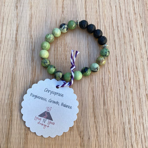 Chrysoprase Aromatherapy Essential Oil Diffuser Bracelet (8mm beads)