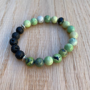 Chrysoprase Aromatherapy Essential Oil Diffuser Bracelet (8mm beads)