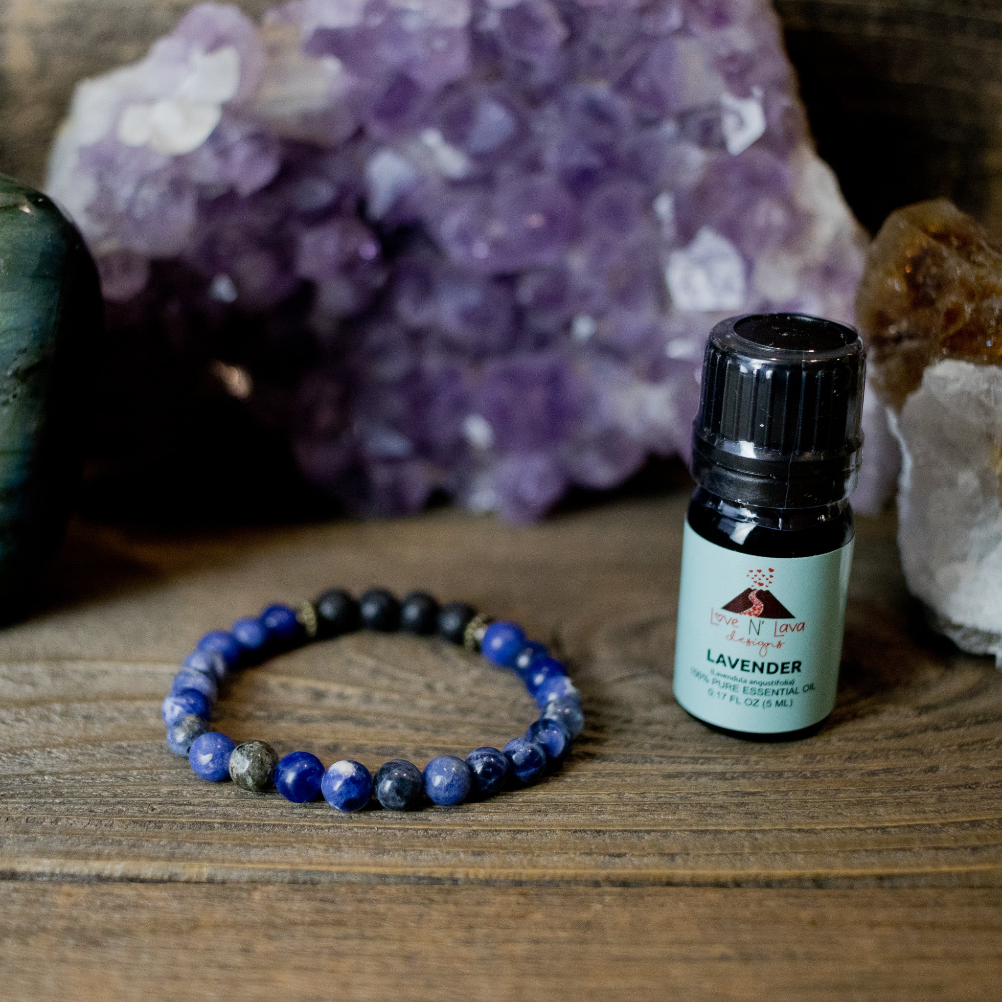 Sodalite Aromatherapy Essential Oil Diffuser Bracelet (6mm beads)