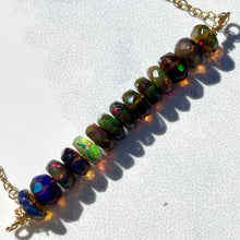 Ethiopian Opal Gemstone Bar Necklace
