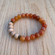 Orange Botswana Agate Aromatherapy Essential Oil Diffuser Bracelet (8mm beads)
