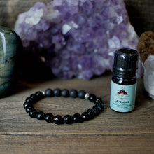 aromatherapy bracelet, black onyx, lava rock bracelet